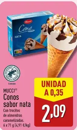 ALDI MUCCI Conos sabor nata oferta