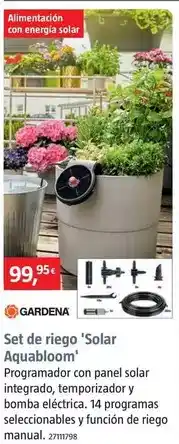 Bauhaus Gardena - set de riego solar aquabloom oferta