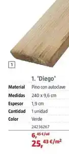 Bauhaus Suelos de exterior de madera tratada con autoclave diego oferta