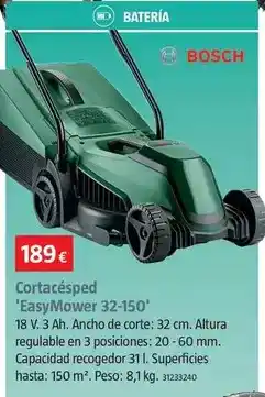 Bauhaus Bosch - cortacésped easymower 32-150 oferta