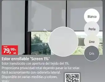 Bauhaus Estor enrollable 'screen 1%' oferta