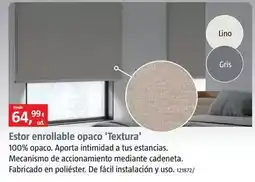 Bauhaus Estor enrollable opaco 'textura' oferta