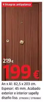 Bauhaus Puertas de entrada de interior semiblindadas oferta