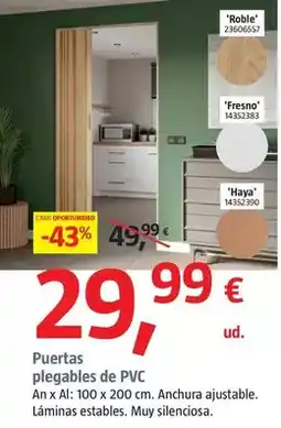 Bauhaus Puertas plegables de pvc oferta