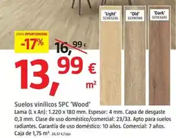 Bauhaus Suelos vinilicos spc wood oferta