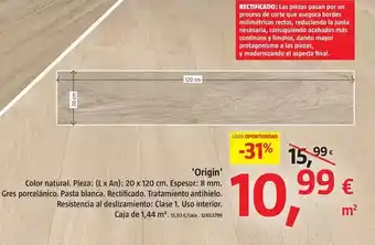 Bauhaus Pavimento porcelánico de interior origin oferta