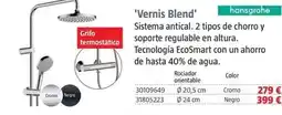 Bauhaus Hansgrohe - duchas 'vernis blend' oferta