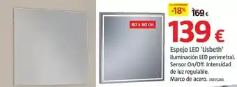 Bauhaus Espejo led 'lisbeth' oferta