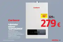 Bauhaus Corberó - calentador estanco 'ccep11ogbnox' oferta