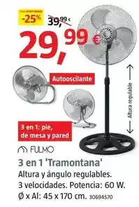Bauhaus Fulmo - 3 en 1 'tramontana' oferta