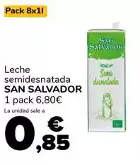 Supeco San salvador - leche semidesnatada oferta