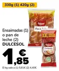 Supeco Dulcesol - ensaimadas o pan de leche oferta