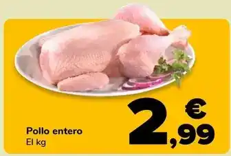 Supeco Pollo entero oferta
