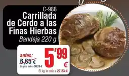 Abordo Carrillada de cerdo a las finas hierbas oferta