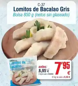 Abordo Lomitos de bacalao gris oferta