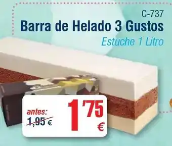 Abordo Barra de helado 3 gustos oferta