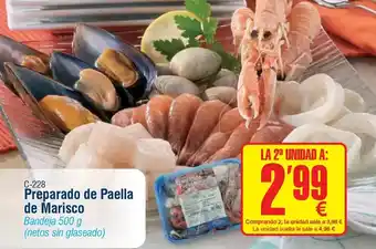 Abordo Preparado de paella de marisco oferta