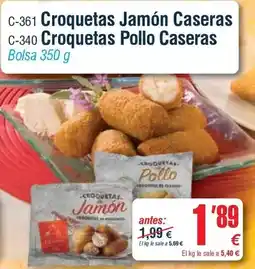 Abordo Croquetas jamon caseras oferta