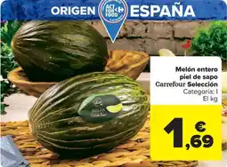 Carrefour Market Melón entero piel de sapo Carrefour Selección oferta