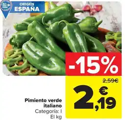 Carrefour Market Pimiento verde italiano oferta