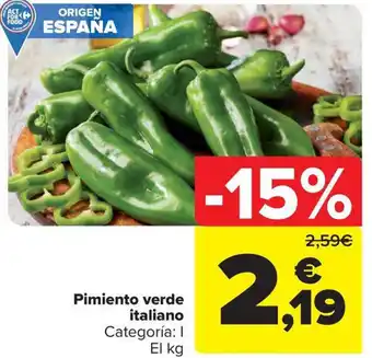 Carrefour Market Pimiento verde italiano oferta