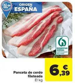 Carrefour Market Panceta de cerdo fileteada oferta