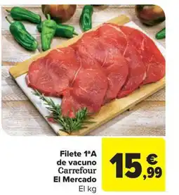 Carrefour Market Filete 1ªA de vacuno Carrefour El Mercado oferta