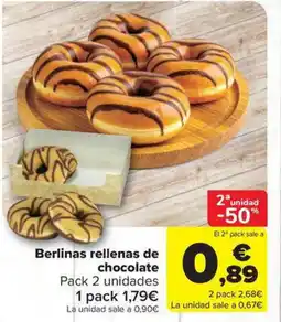 Carrefour Market Berlinas rellenas de chocolate oferta