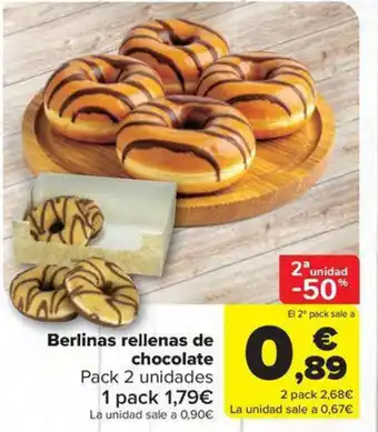 Carrefour Market Berlinas rellenas de chocolate oferta