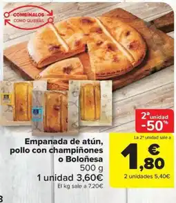 Carrefour Market Empanada de atún, pollo con champiñones o Boloñesa oferta