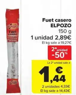 Carrefour Market ELPOZO Fuet casero oferta