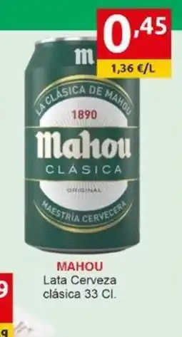 Supermercados Extremadura MAHOU Lata Cerveza clásica oferta