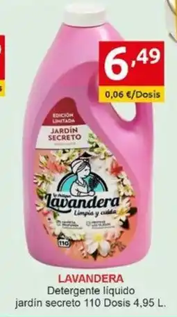 Supermercados Extremadura LAVANDERA Detergente líquido jardin secreto 110 Dosis oferta