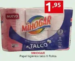 Supermercados Extremadura MIHOGAR Papel higiénico talco 6 Rollos oferta