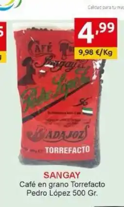 Supermercados Extremadura SANGAY Café en grano Torrefacto Pedro López oferta