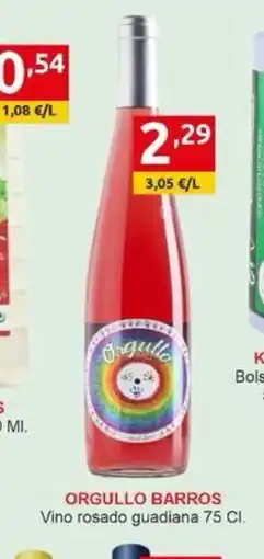 Supermercados Extremadura ORGULLO BARROS Vino rosado guadiana oferta