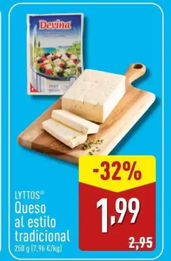 ALDI LYTTOS Queso al estilo tradicional oferta