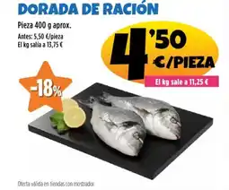 AhorraMas Dorada de ración oferta