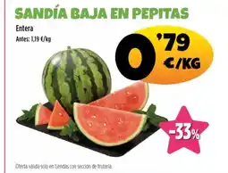 AhorraMas Sandía baja en pepitas oferta