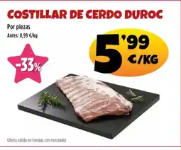 AhorraMas Costillar de cerdo duroc oferta