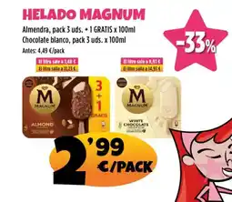 AhorraMas MAGNUM Helado oferta