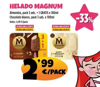 AhorraMas MAGNUM Helado oferta