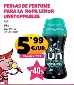 AhorraMas Perlas de perfume para la ropa lenor unstoppables oferta