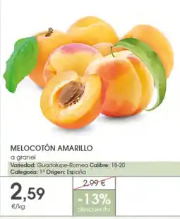 Supermercados Plaza Melocotón amarillo oferta