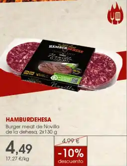 Supermercados Plaza HAMBURDEHESA Burger meat de Novilla de la dehesa oferta