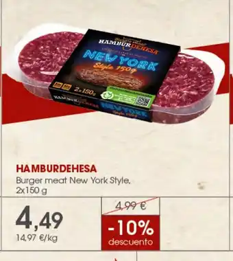 Supermercados Plaza HAMBURDEHESA Burger meat New York Style oferta