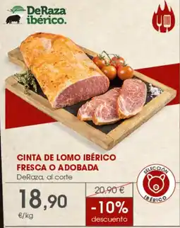 Supermercados Plaza Cinta de lomo ibérico fresca o adobada oferta