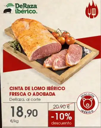 Supermercados Plaza Cinta de lomo ibérico fresca o adobada oferta