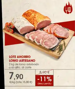 Supermercados Plaza Lote ahorro lomo artesano oferta