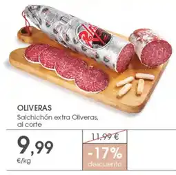 Supermercados Plaza OLIVERAS Salchichón extra Oliveras oferta